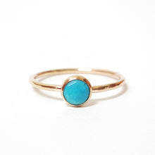 Load image into Gallery viewer, Turquoise Stacking Ring in Gold The Land of Salt 
