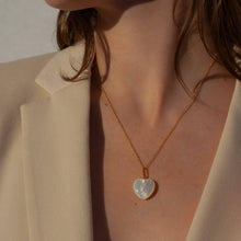 Load image into Gallery viewer, Gemma Mother of Pearl Heart Necklace THATCH 
