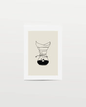 Load image into Gallery viewer, Pour Over Coffee &amp; Mermaid Minimal Art Print Tumbleweed Design Studio 
