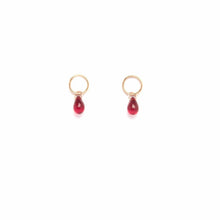 Load image into Gallery viewer, Oxblood Glass Teardrop Studs Michelle Starbuck Designs 
