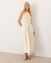 Load image into Gallery viewer, Women's Coastal Double Gauze Smocked Dress Pact Cream Medium 
