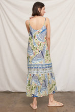 Load image into Gallery viewer, Sleeveless Printed Textured Maxi Dress En Crème 

