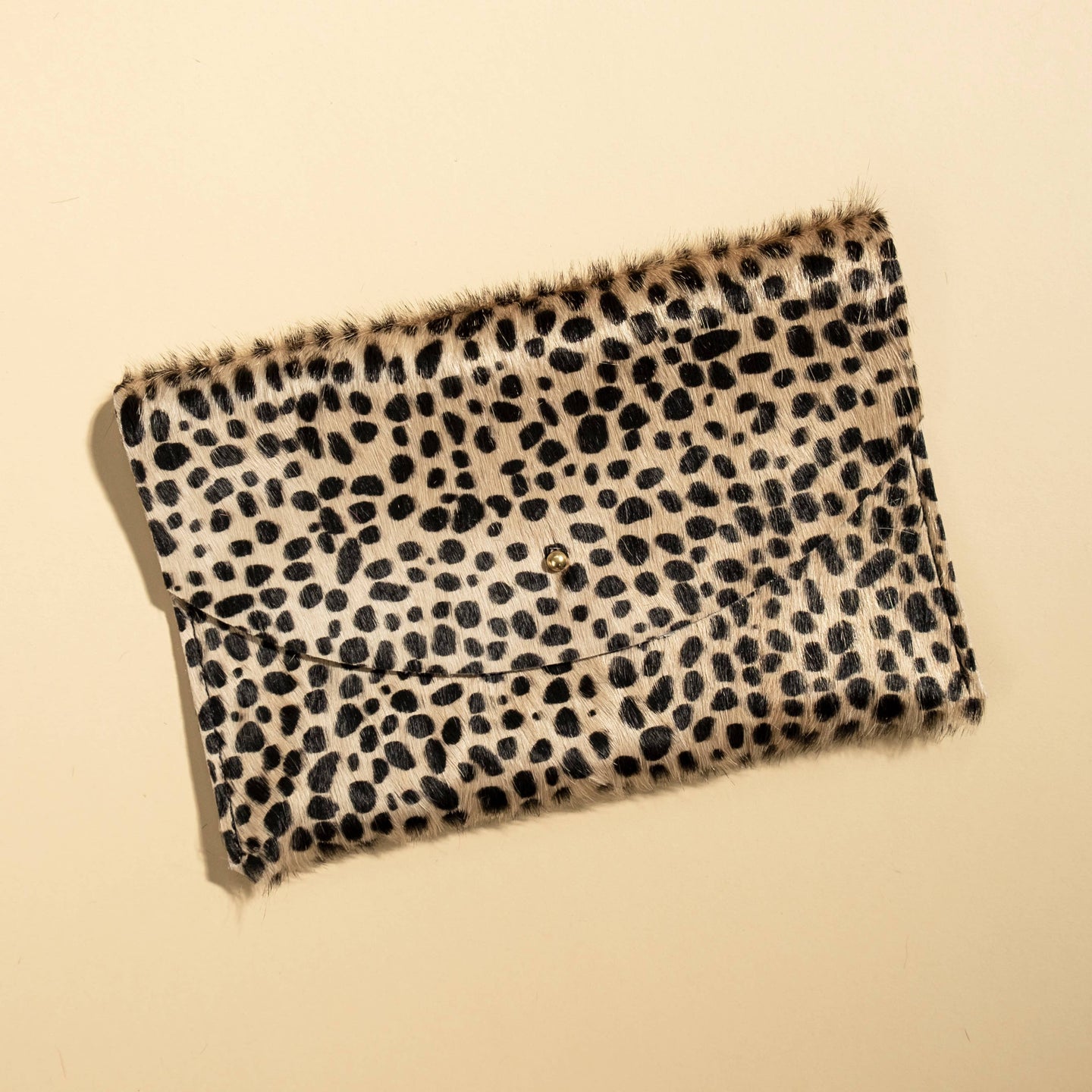 Envelope Pouch - Tiny Spotted Hair on Hide Primecut 