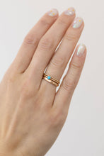 Load image into Gallery viewer, Thick Hammered Stacking Ring in Gold Filled The Land of Salt 
