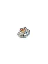 Load image into Gallery viewer, Hand-painted Mini Seashell Claw Hair Clip | Eco-Friendly Solar Eclipse Shimmer Blue 
