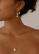 Load image into Gallery viewer, Gold Filled Alina Pearl Hoops May Martin 
