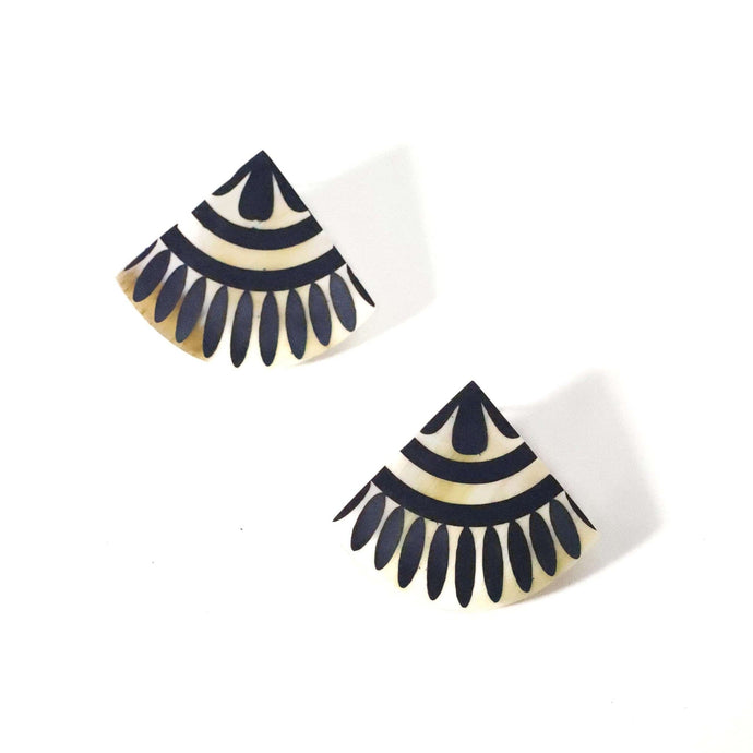 Black Tile Earrings Sunshine Tienda 