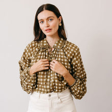 Load image into Gallery viewer, Painted Gingham Willa Top Sunshine Tienda 

