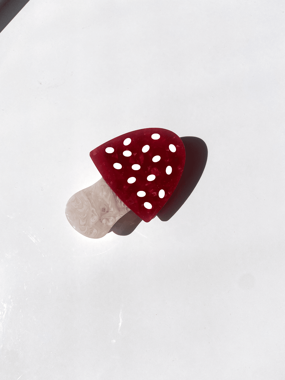 Hand-painted Toadstool MushroomClaw Hair Clip | Eco-Friendly Solar Eclipse 